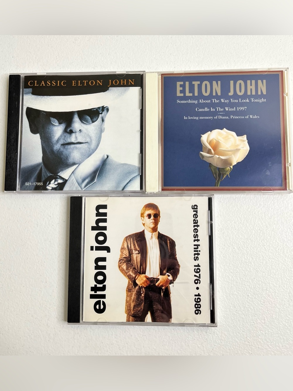 Elton John 3 CD Lot Classic, Greatest Hits 1976-1986, Princess Diana Tribute